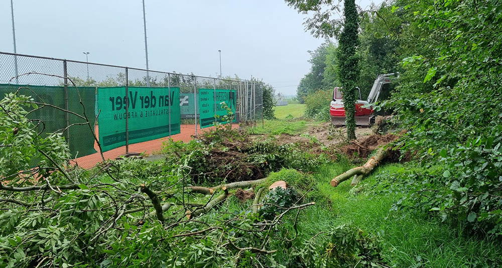 230825 TVA Akkrum sloop oefenmuur verwijderen boomstobben 4